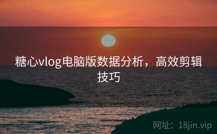 糖心vlog电脑版数据分析，高效剪辑技巧
