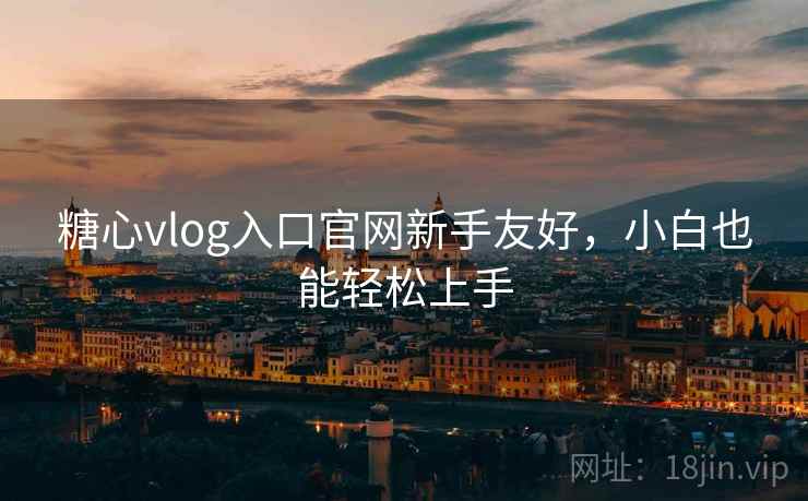 糖心vlog入口官网新手友好，小白也能轻松上手